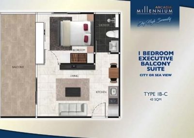 1 Bedroom 1B-C