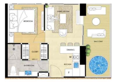 1 Bedroom 46.70 Sqm