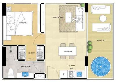 1 Bedroom 49 Sqm