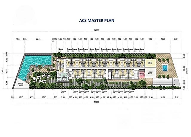 Plan d'ensemble Arcadia Center Suites Pattaya