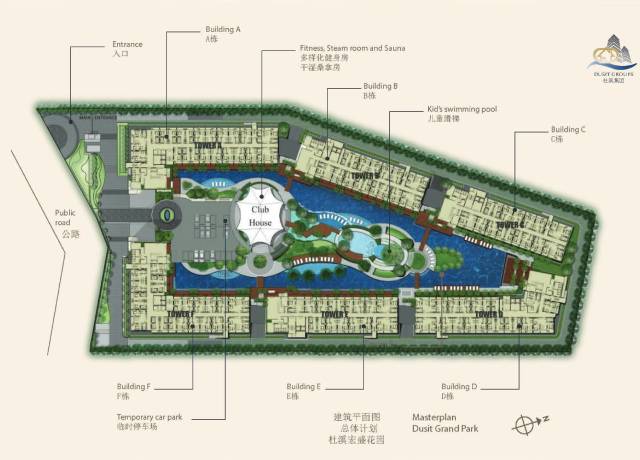 Plan de Dusit Grand Park 2 Pattaya