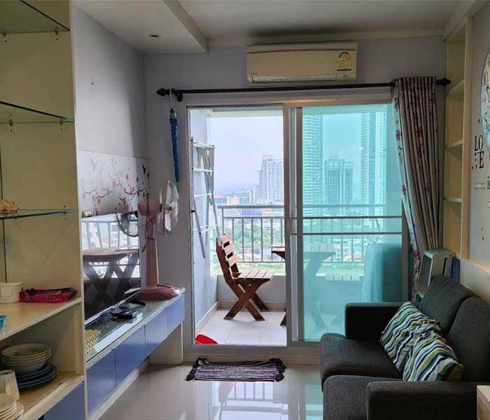 Lumpini Park Beach (1BR19F) Living